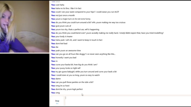 Cute Omegle blonde helps you cum