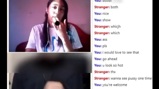 Young Omegle teen loves big dick