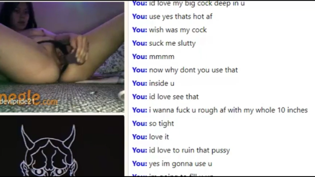 Cute omegle slut is obedient to daddy