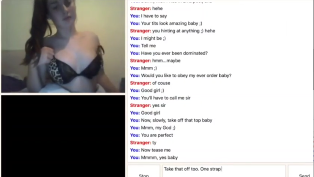 Omegle bitch made daddy cum